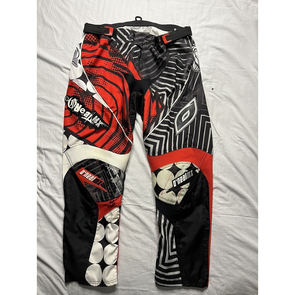O'Neal Mayhem Motocross Pants Mens SZ 40 Red Black White Motorcycle Racing READ